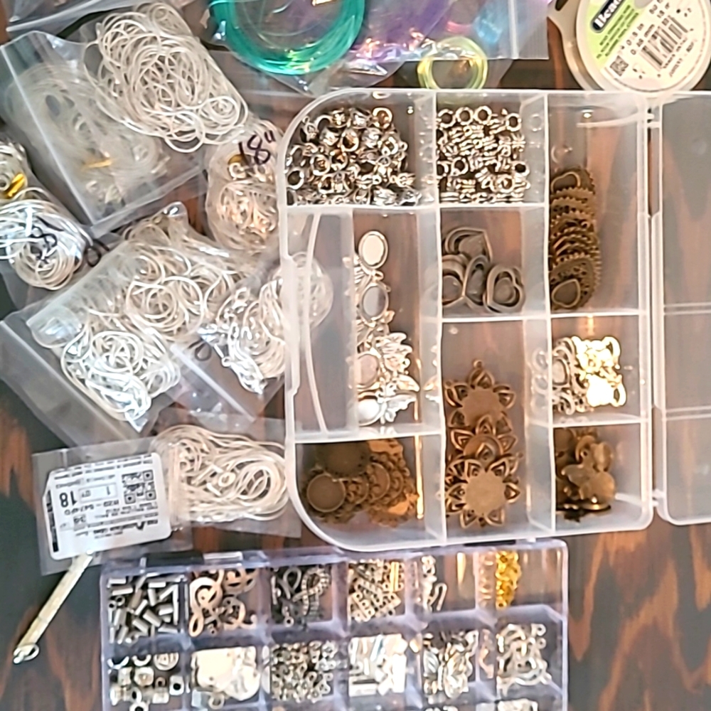 Lot of jewelry making supplies